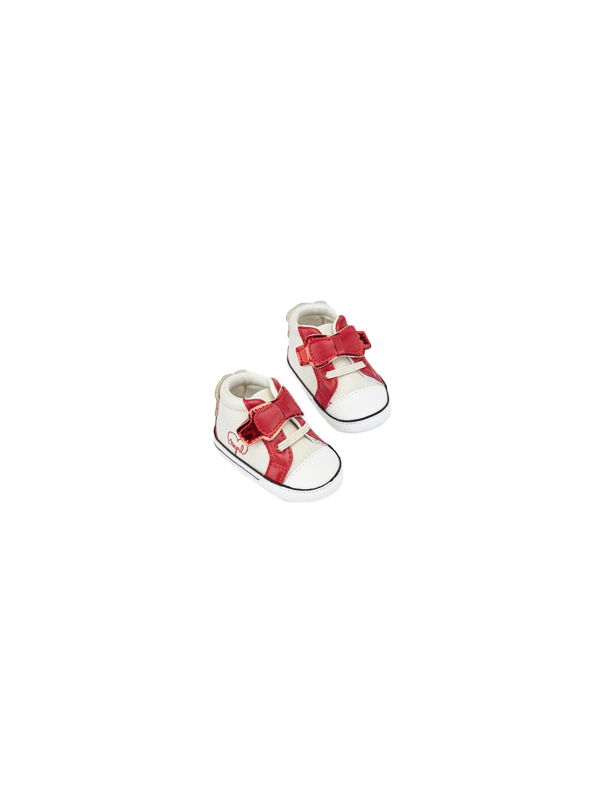 MAYORAL NEWBORN BUTY BUCIKI NIECHODKI KREM CZERWONY  9573/27