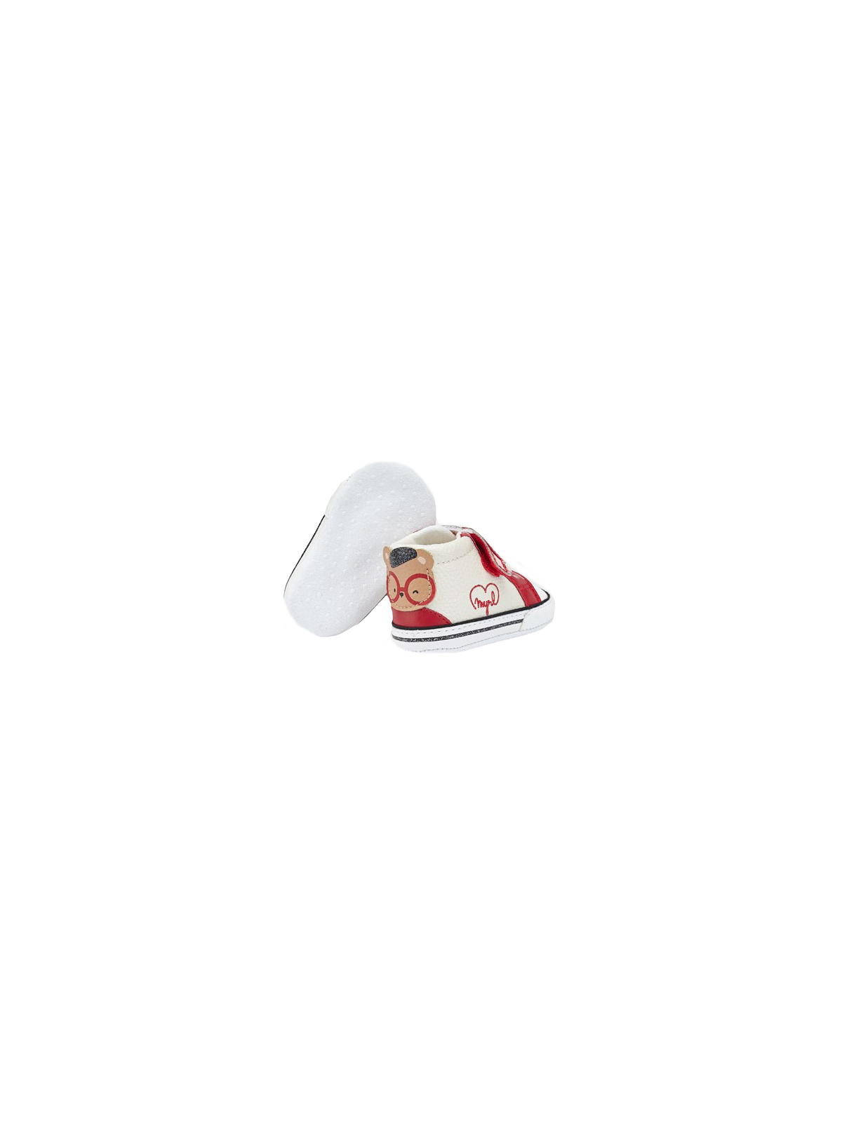 MAYORAL NEWBORN BUTY BUCIKI NIECHODKI KREM CZERWONY  9573/27