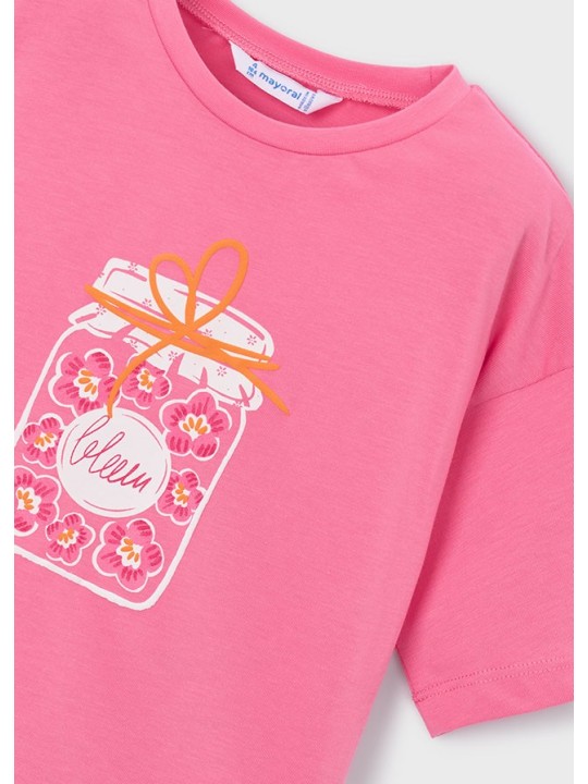 MAYORAL BLUZKA T-SHIRT KOSZULKA NA KRÓTKI RĘKAW DLA DZIEWCZYNKI 3016/26