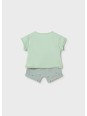 MAYORAL NEWBORN KOMPLET LETNI DLA DZIECKA KOSZULKA PLUS SZORTY 1626/58