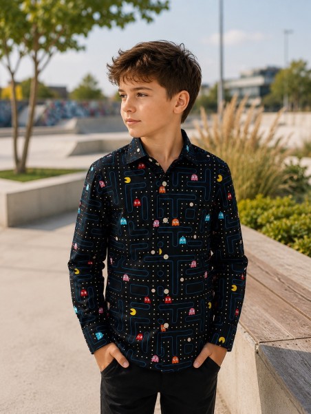 OPPOSUITS KOSZULA KOLOROWA PAC-MAN  TATA SYN OSSB-1006-US