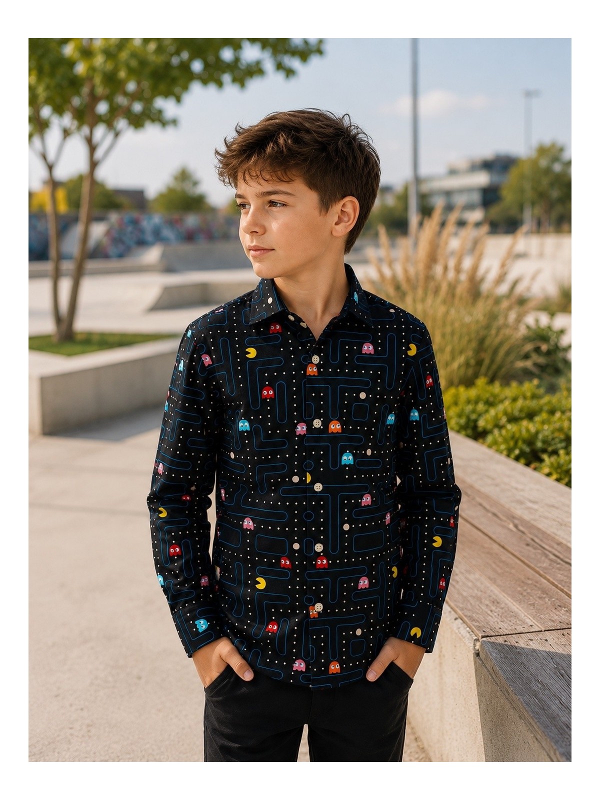 OPPOSUITS KOSZULA KOLOROWA PAC-MAN  TATA SYN OSSB-1006-US