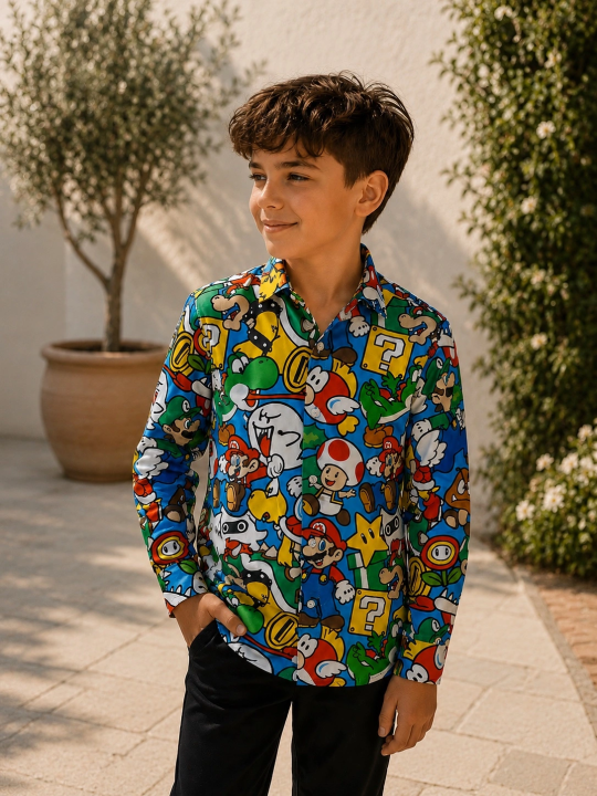 OPPOSUITS KOSZULA KOLOROWA SUPER MARIO TATA SYN OSSB-1005-US