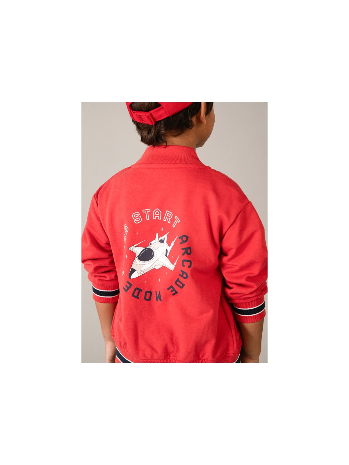MAYORAL BLUZA ROZPINANA DLA CHŁOPCA TYPU BOMBER CZERWIEŃ  3440 /91