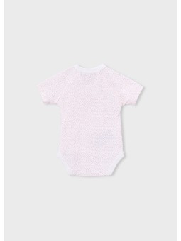 MAYORAL NEWBORN BODY DLA DZIEWCZYNKI BIAŁE W RÓŻOWE CIAPKI  1725/82