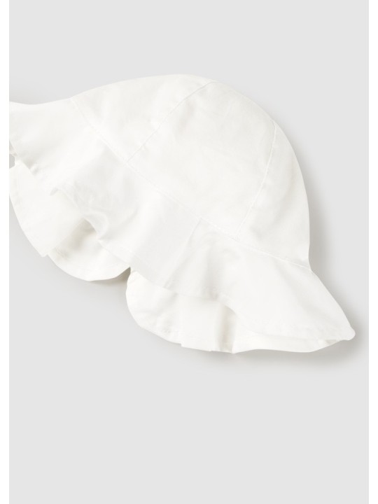 MAYORAL NEWBORN KAPELUSZ DLA DZIEWCZYNKI Z KOKARDĄ BIAŁY 9070/66