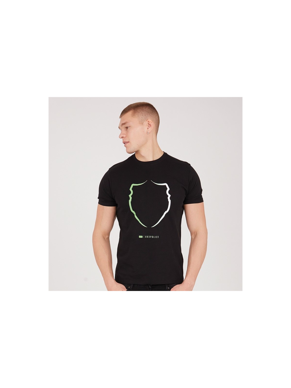 POLICE MILANO T-SHIRT KOSZULKA BLUZKA NA KRÓTKI RĘKAW  CZARNA 107720
