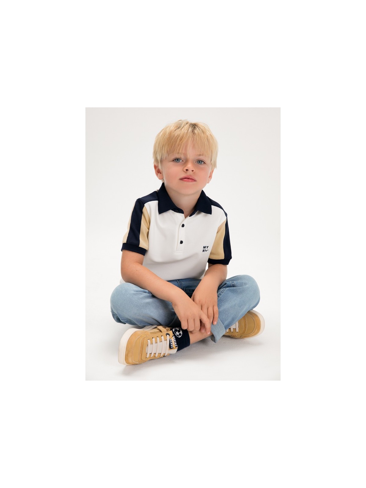 MAYORAL T-SHIRT BLUZKA KOSZULKA POLO DLA CHŁOPCA NA KRÓTKI RĘKAW 3109/41
