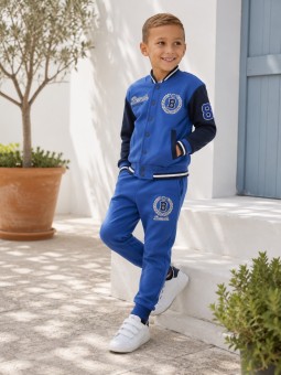 BENCH DRES KOMPLET DLA CHŁOPCA ROZPINANA BLUZA I SPODNIE NIEBIESKIE E08073