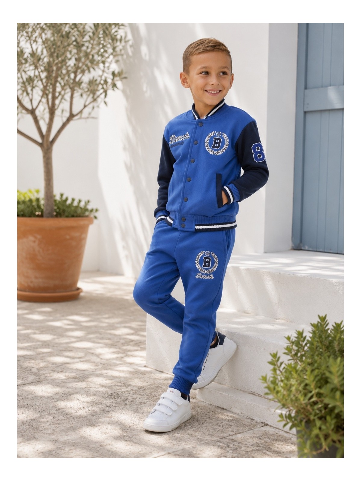 BENCH DRES KOMPLET DLA CHŁOPCA ROZPINANA BLUZA I SPODNIE NIEBIESKIE E08073