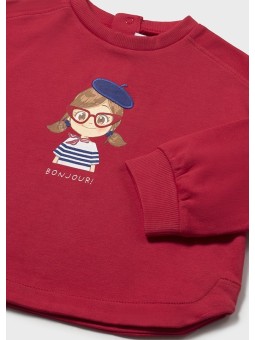 MAYORAL BABY  BLUZA  DLA DZIEWCZYNKI CZERWONA 1495/82