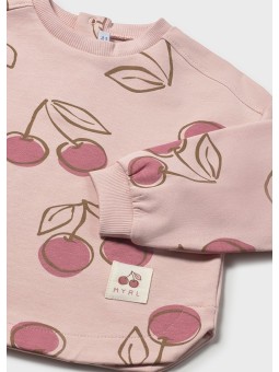 MAYORAL BABY  BLUZA  DLA DZIEWCZYNKI RÓŻOWA W WIŚIENKI 1495/81
