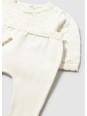 MAYORAL NEWBORN  KOMPLET  SWETEREK I PÓŁŚPIOCHY KREM  1594/11
