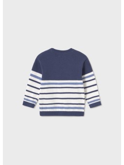 MAYORAL BABY SWETER DLA CHŁOPCA W BIAŁO NIEBIESKIE PSKI 1309/72