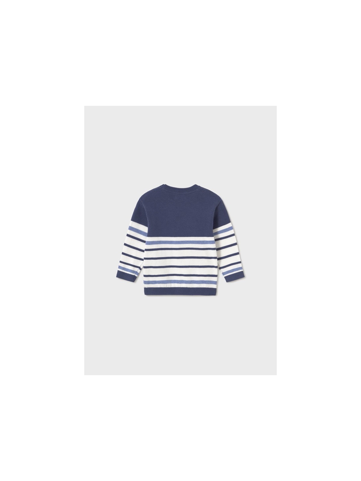 MAYORAL BABY SWETER DLA CHŁOPCA W BIAŁO NIEBIESKIE PSKI 1309/72