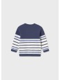 MAYORAL BABY SWETER DLA CHŁOPCA W BIAŁO NIEBIESKIE PSKI 1309/72