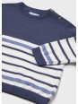 MAYORAL BABY SWETER DLA CHŁOPCA W BIAŁO NIEBIESKIE PSKI 1309/72