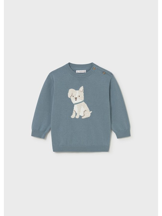 MAYORAL BABY SWETER DLA CHŁOPCA TURKUSOWY Z PIESKIEM  1308/11