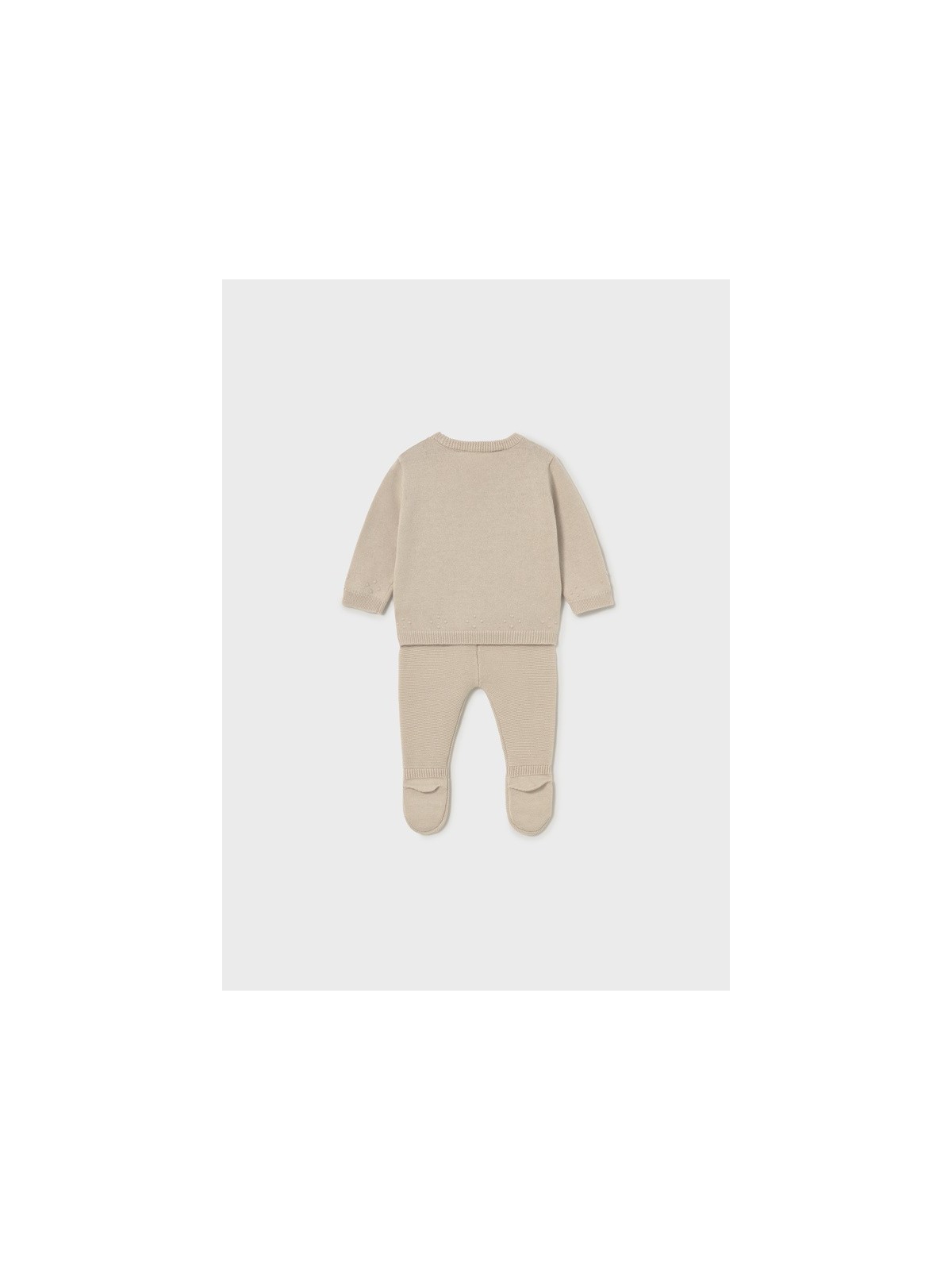MAYORAL NEWBORN  KOMPLET DZIANINOWY BLUZKA SPODNIE BEŻ 1502/72