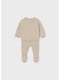 MAYORAL NEWBORN  KOMPLET DZIANINOWY BLUZKA SPODNIE BEŻ 1502/72
