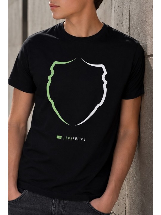 POLICE MILANO T-SHIRT KOSZULKA BLUZKA NA KRÓTKI RĘKAW  CZARNA 107720