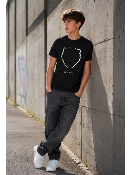 POLICE MILANO T-SHIRT KOSZULKA BLUZKA NA KRÓTKI RĘKAW  CZARNA 107720