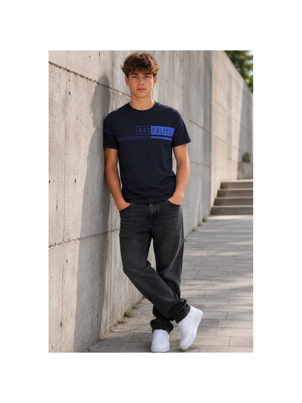 POLICE MILANO T-SHIRT KOSZULKA BLUZKA NA KRÓTKI RĘKAW  GARANAT 109492