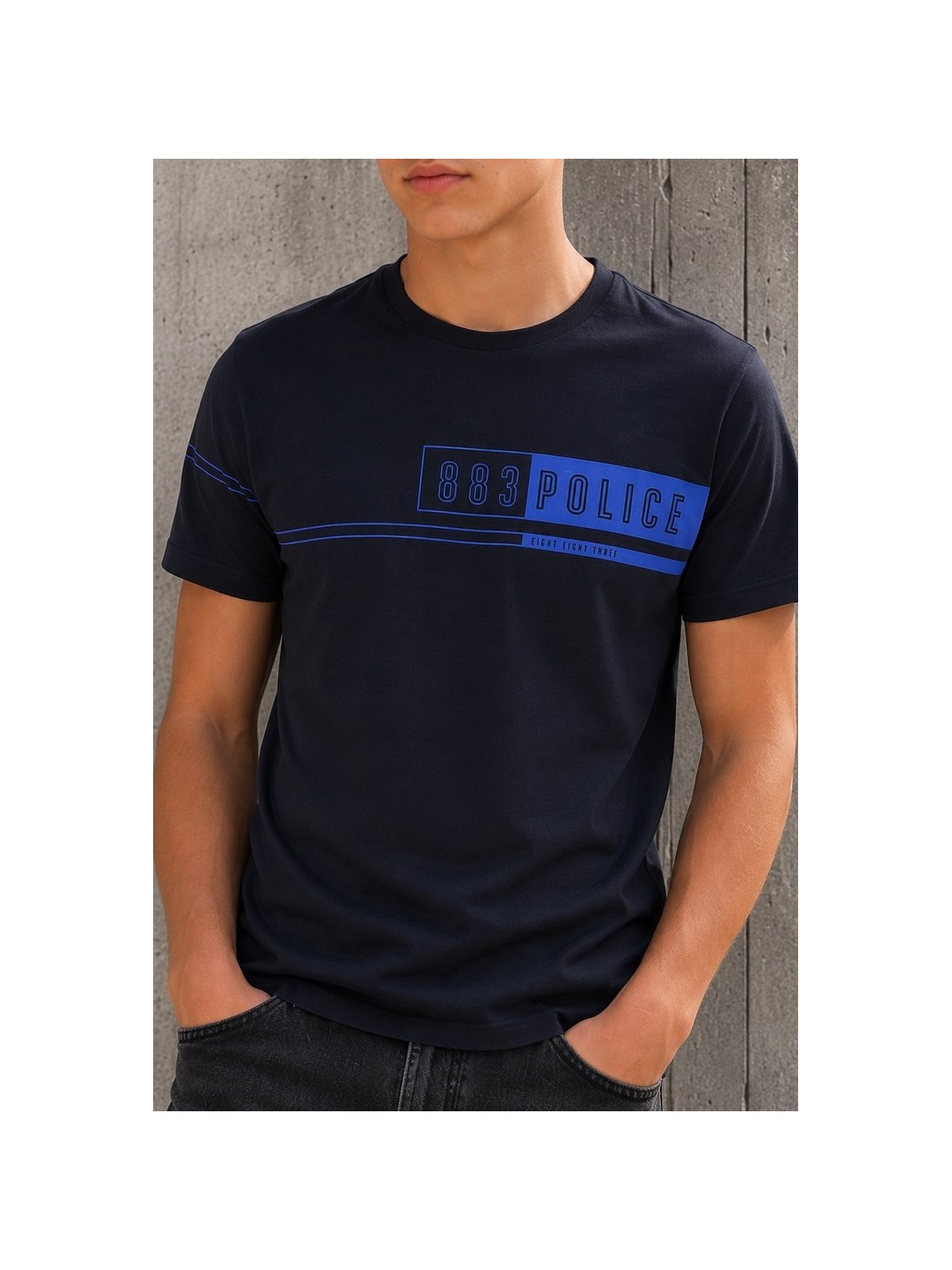 POLICE MILANO T-SHIRT KOSZULKA BLUZKA NA KRÓTKI RĘKAW  GARANAT 109492