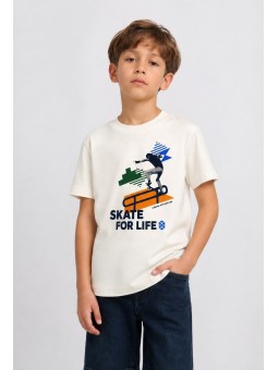 MAYORAL NUKUTAVAKE T-SHIRT KOSZULKA BLUZKA NA KRÓTKI RĘKAW DLA CHŁOPCA BIAŁA 7082