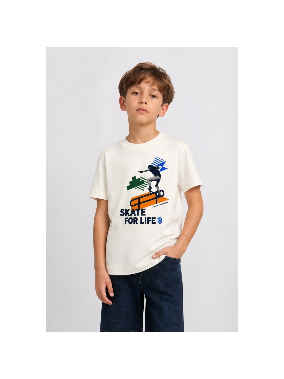 MAYORAL NUKUTAVAKE T-SHIRT KOSZULKA BLUZKA NA KRÓTKI RĘKAW DLA CHŁOPCA BIAŁA 7082