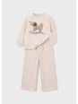 MAYORAL KOMPLET DRES DLA DZIEWCZYNKI BLUZA KREMOWY Z PIESKIEM 4801/59