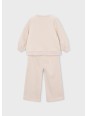 MAYORAL KOMPLET DRES DLA DZIEWCZYNKI BLUZA KREMOWY Z PIESKIEM 4801/59