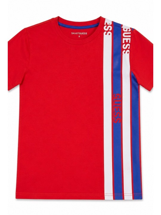 GUESS T-SHIRT BLUZKA KOSZULKA NA KRÓTKI RĘKAW DLA CHŁOPCA CZERWONA L2RI31K8HM0-TLDR