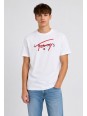 TOMMY JEANS  T-SHIRT BLUZKA KOSZULKA NA KRÓTKI RĘKAW BIAŁA Z LOGO DM0DM19683-YBR