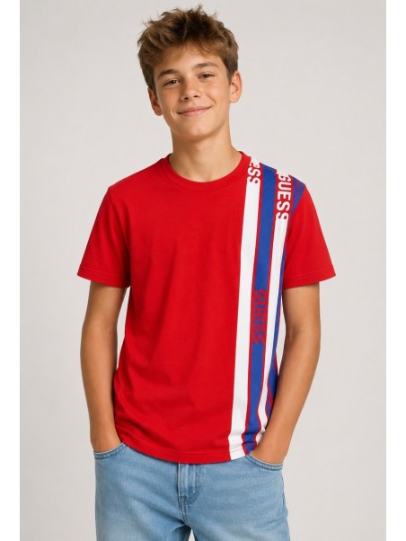 GUESS T-SHIRT BLUZKA KOSZULKA NA KRÓTKI RĘKAW DLA CHŁOPCA CZERWONA L2RI31K8HM0-TLDR