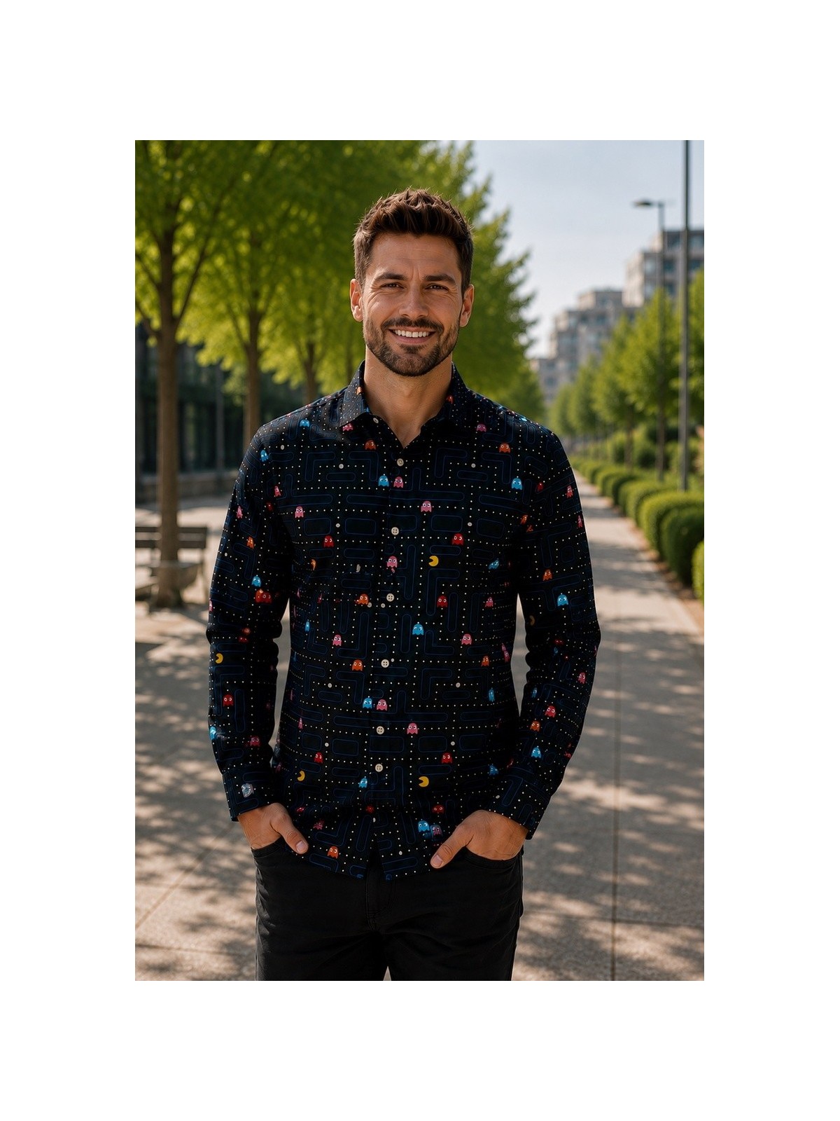 OPPOSUITS KOSZULA KOLOROWA PAC-MAN TATA SYN  OSSM-0026-EU