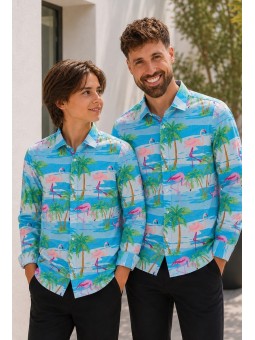 OPPOSUITS KOSZULA KOLOROWA FLAMINGUY TATA SYN  OSSM-0027-EU