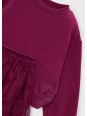 MAYORAL KOMPLET BLUZA PLUS SPÓDNICZKA BORDOWY  Z KOKARDKAMI 4934/60