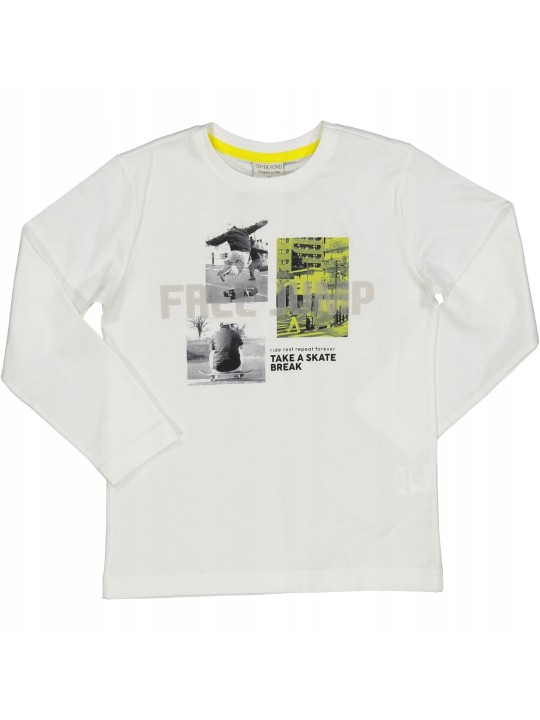 BIRBA T-SHIRT KOSZULKA BLUZKA NA DŁUGI RĘKAW DLA CHŁOPCA Z APLIKACJĄ 999 7448600