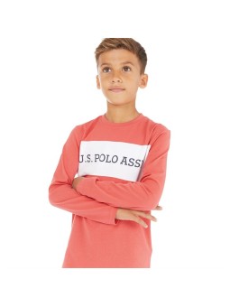 U.S.POLO ASSN T-SHIRT BLUZKA KOSZULKA NA DŁUGI RĘKAW DLA CHŁOPCA USP0388-346-T156