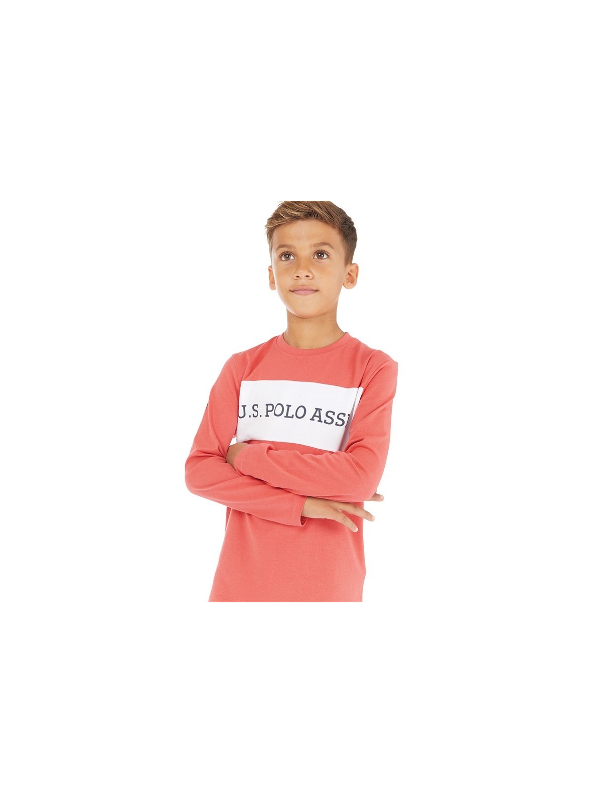 U.S.POLO ASSN T-SHIRT BLUZKA KOSZULKA NA DŁUGI RĘKAW DLA CHŁOPCA USP0388-346-T156