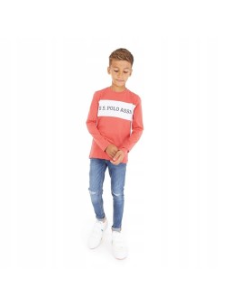 U.S.POLO ASSN T-SHIRT BLUZKA KOSZULKA NA DŁUGI RĘKAW DLA CHŁOPCA USP0388-346-T156