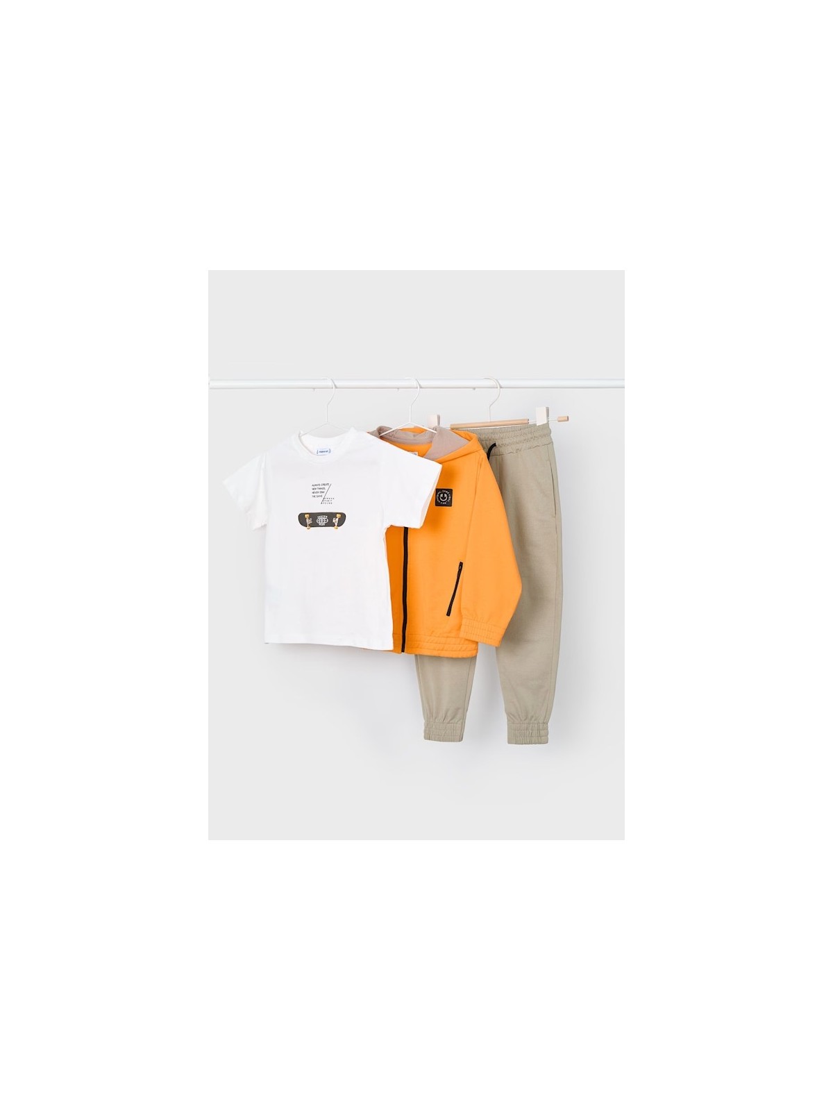 MAYORAL DRES KOMPLET BLUZA ROZPINANA PLUS KOSZULKA I SPODNIE 3881/47