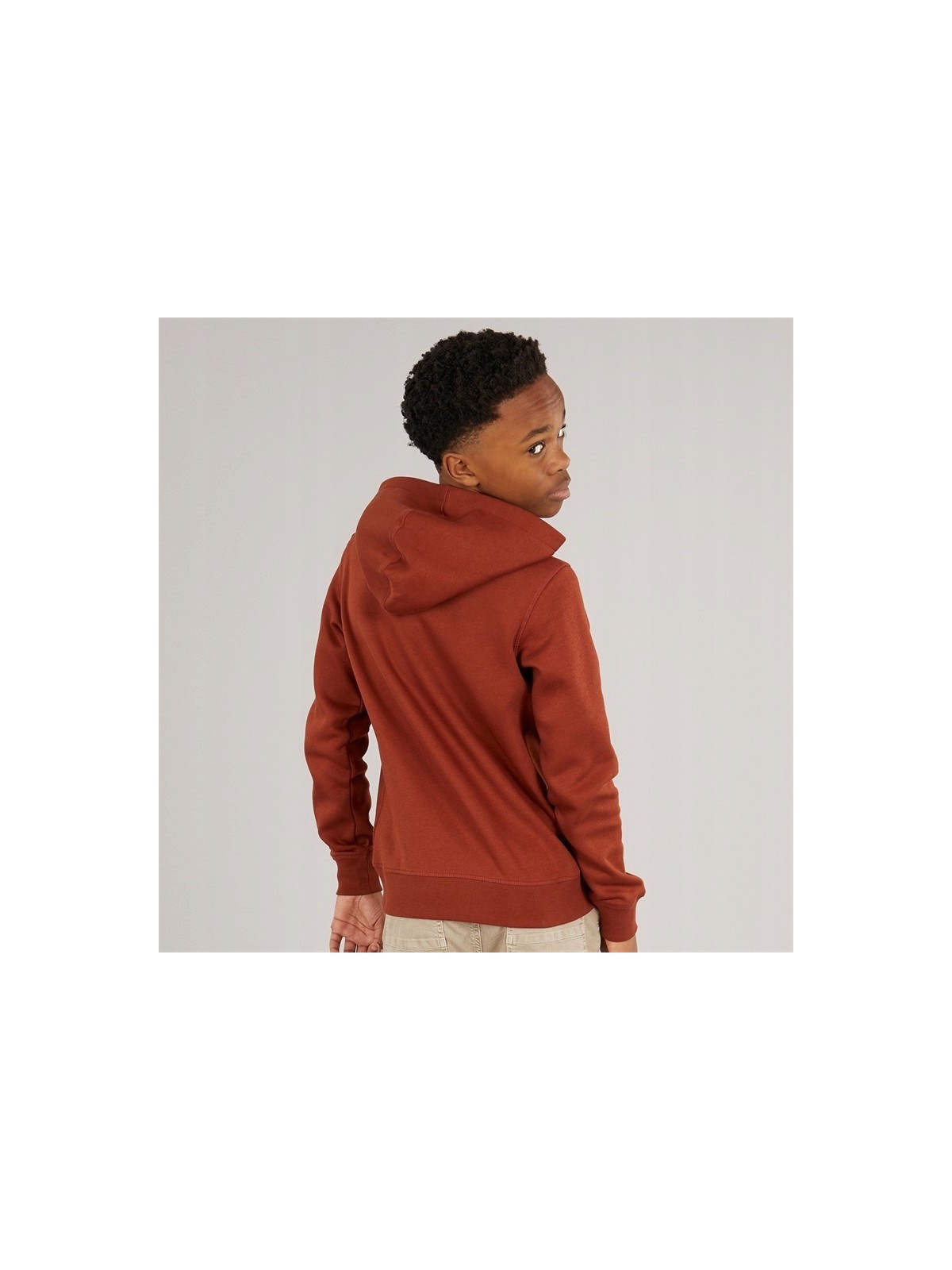 JACK&JONES BLUZA Z KAPTUREM DLA CHŁOPCA BRĄZ LOGO 12289650