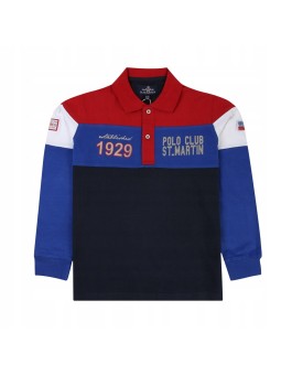 ST.MARTIN POLO CLUB BLUZKA POLO DLA CHŁOPCA NA DŁUGI RĘKAW 7201Sl012