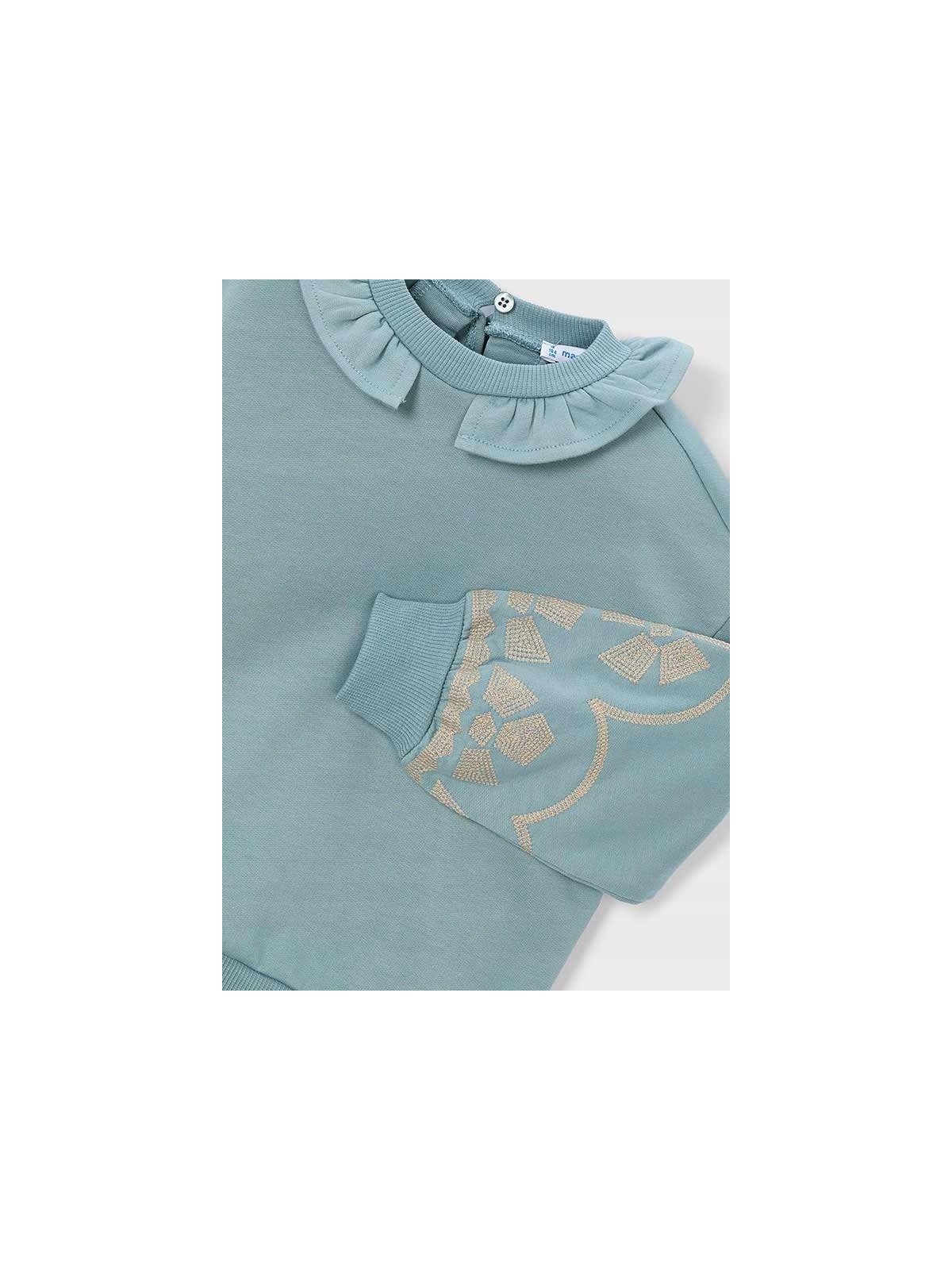 MAYORAL BLUZA DLA DZIEWCZYNKI HAFTY ZIELONY 4430/31