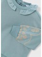 MAYORAL BLUZA DLA DZIEWCZYNKI HAFTY ZIELONY 4430/31
