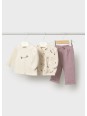 MAYORAL NEWBORN KOMPLET DLA DZIEWCZYNKI BLUZA ROZPINANA  KOSZULKA SPODNIE  2606/45
