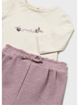 MAYORAL NEWBORN KOMPLET DLA DZIEWCZYNKI BLUZA ROZPINANA  KOSZULKA SPODNIE  2606/45