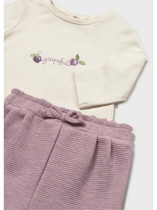 MAYORAL NEWBORN KOMPLET DLA DZIEWCZYNKI BLUZA ROZPINANA  KOSZULKA SPODNIE  2606/45